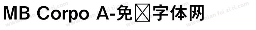 MB Corpo A字体转换